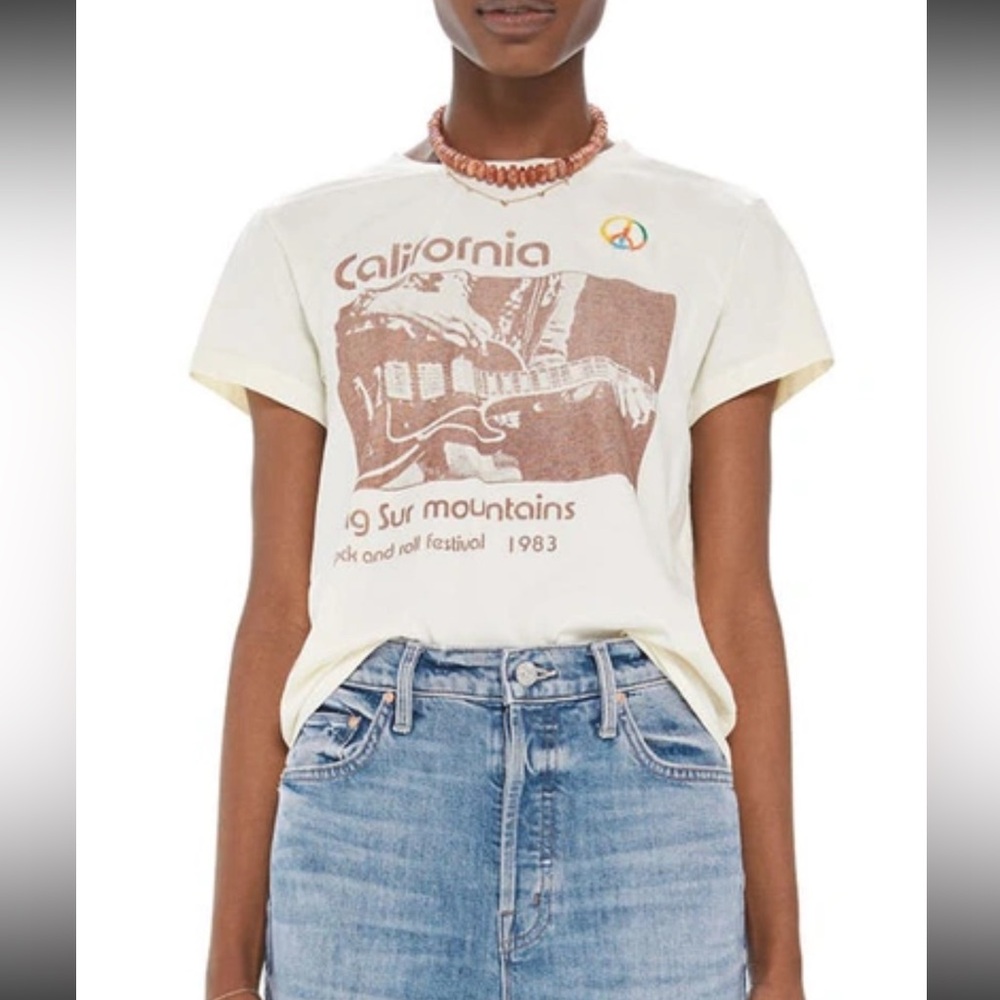 NWT MOTHER Boxy Goodie Goodie California Music Fest Tee